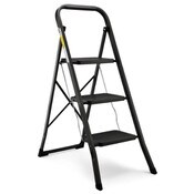 Wholesale - Black 3-Step Ladder Folding Stool w/Handle (No UPC) HB Tower C/P 1